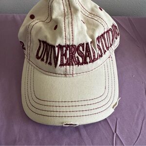 🛍️2/$10🛍️Universal Burgundy and Cream Logo Baseball Cap